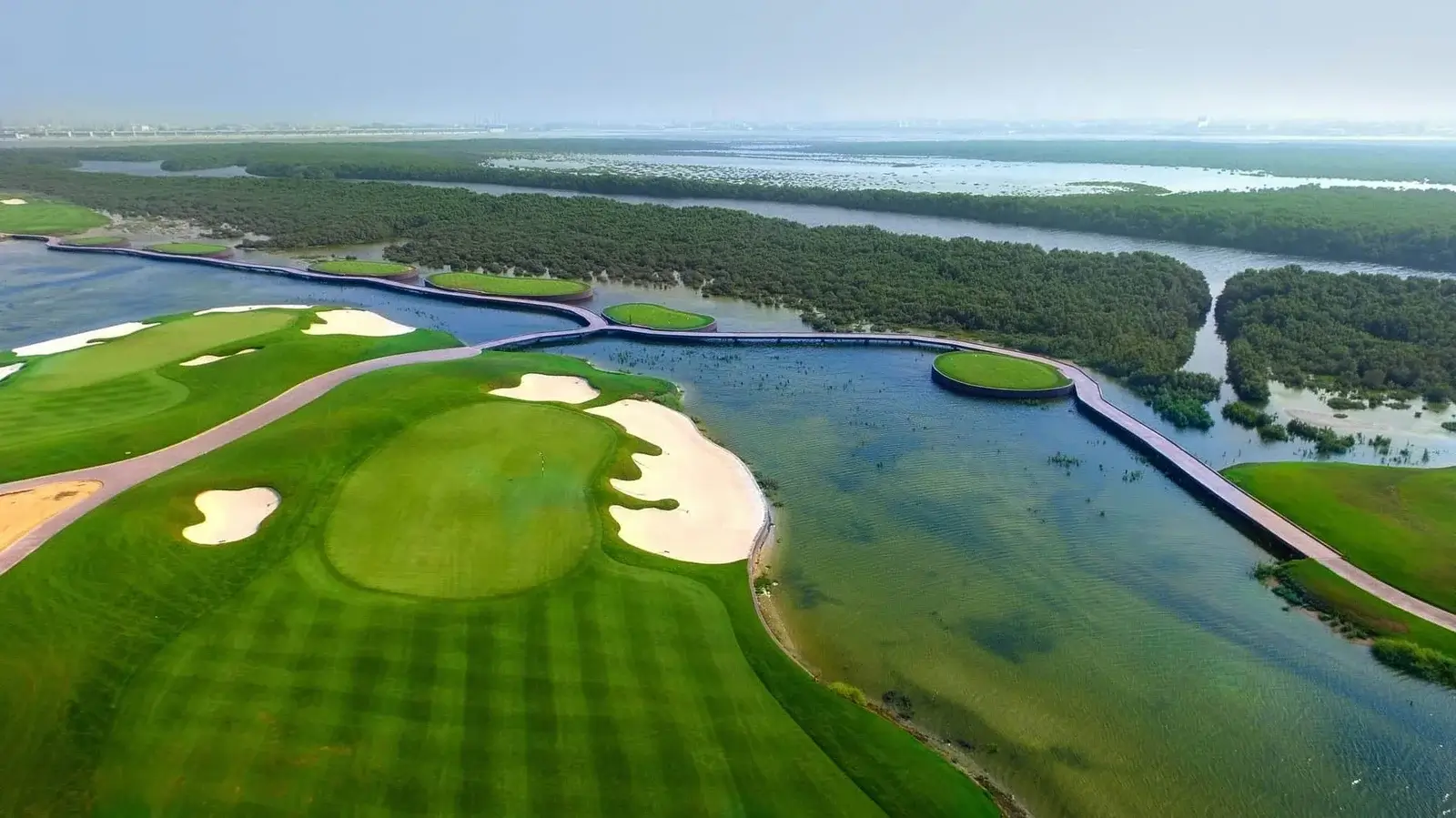 Aerial view of Al Zorah, Ajman